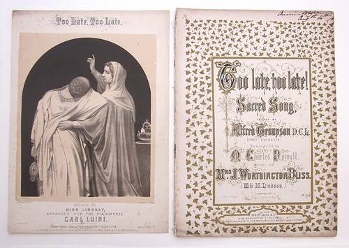 Too late tennyson poem - poem, 2