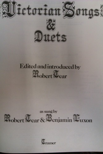 Robert tear victorian songs - robert,